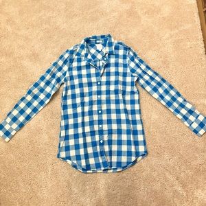 NWT J Crew Boy Fit Women’s Plaid Button down Shirt